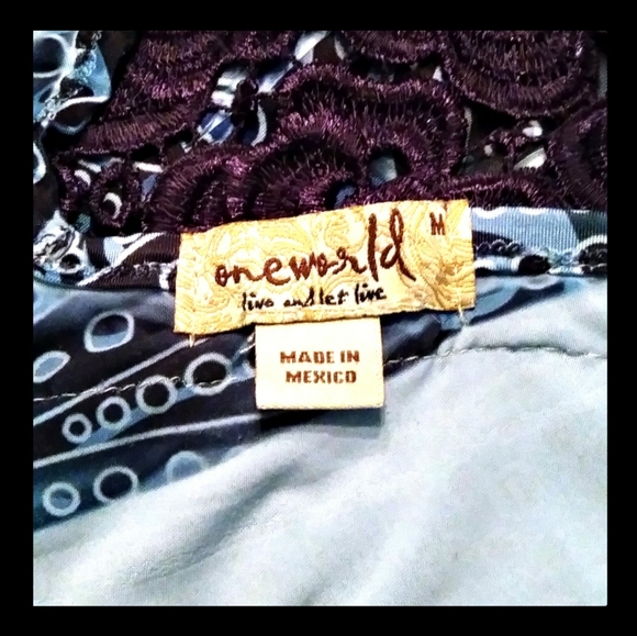 One World Sublimation Top Embellished Blue Medium - Picture 4 of 4